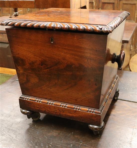A William IV mahogany cellaret W.40cm